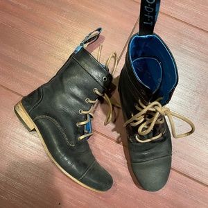 John Fluevog BBC lace up leather boot